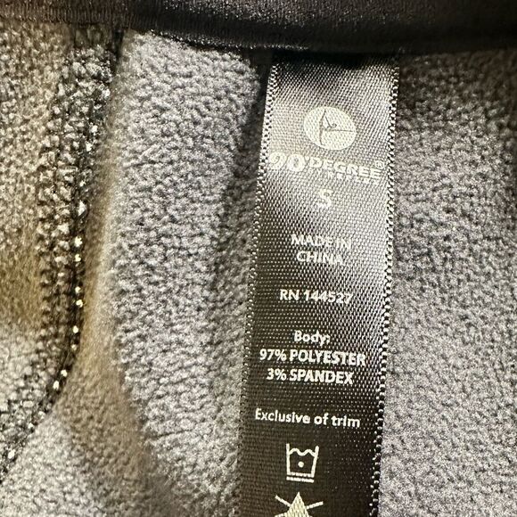 EUC 90 Degrees by Reflex Black White Micro Stripe Athletic Yoga Zip Jacket - SM - Picture 3 of 9